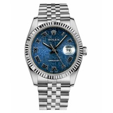 Rolex Datejust 36mm Steel Blue Jubilee Dial Jubilee Bracelet 116234 BLJRJ Replica