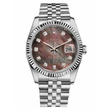 Rolex Datejust 36mm Steel Dark Mother of Pearl Dial Jubilee Bracelet 116234 DKMDJ Replica
