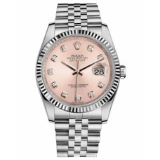 Rolex Datejust 36mm Steel Pink Dial Jubilee Bracelet 116234 PDJ Replica