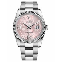 Rolex Datejust 36 116234 Steel Pink Floral Dial Oyster bracelet