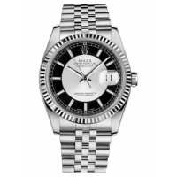 Rolex Datejust 36 116234 Steel Silver and Black Dial Jubilee Bracelet