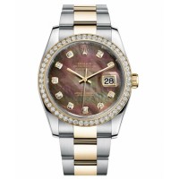 Rolex Datejust Steel and Gold Yellow Gold Dark MoP dial 116243 DKMDO replica