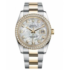 Rolex Datejust Steel and Gold Yellow Gold MoP dial 116243 MDO replica