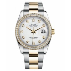 Rolex Datejust Steel and Gold Yellow Gold White dial 116243 WDO replica