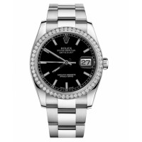 Rolex Datejust 36mm 116244 Steel Black dial Replica