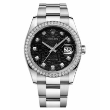 Rolex Datejust 36mm 116244 Steel Black jubilee dial Replica