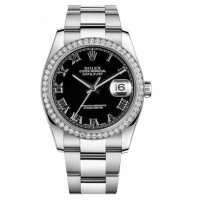 Rolex Datejust 36mm 116244 Steel Black dial Replica