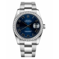 Rolex Datejust 36mm 116244 Steel Blue dial Replica