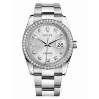 Rolex Datejust 36mm 116244 Steel Silver jubilee dial Replica