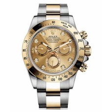 Rolex Daytona steel gold Champagne dial 116523 CHD replica