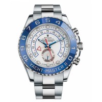 Rolex Yacht-Master II White Dial Blue Bezel 116680 Replica