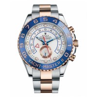 Rolex Yacht-Master II White Dial Blue Bezel 116681 Replica