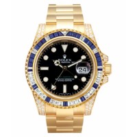 Rolex GMT Master II Yellow Gold Black Dial 116758 SA Replica