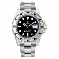 Rolex GMT Master II White Gold Black Dial 116759 SANR Replica