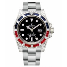 Rolex GMT Master II White Gold Black Dial 116759 SARU Replica