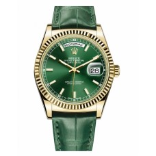 Rolex Day Date Yellow Gold Green Dial 118138 GRL Replica