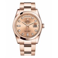 Rolex Day Date Pink Gold Diamond Dial 118205 CHDO Replica