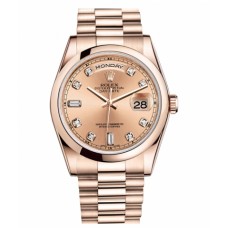 Rolex Day Date Pink Gold Champagne Dial 118205 CHDP Replica