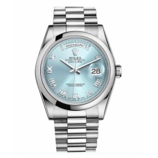 Replica Rolex Day Date 118206 Platinum Glacier blue dial