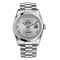 Rolex Day Date Platinum Rhodium dial 118206 GRP Replica