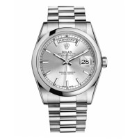 Rolex Day Date Platinum Silver dial 118206 SIP Replica