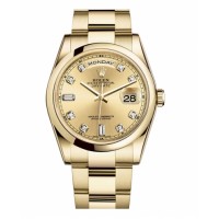 Rolex Day Date Yellow Gold Champagne Dial 118208 CHDO Replica