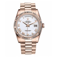 Replica Rolex Day Date 118235 Pink Gold White dial