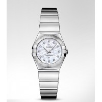 Omega Constellation Polished Quartz Diamonds Replica Watch 123.10.24.60.55.002