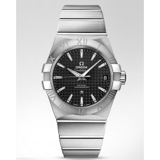 Omega Constellation Black Dial Stainless Steel Replica Watch 123.10.38.21.01.002