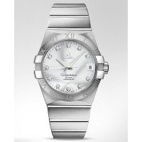 Omega Constellation Silver Diamonds Auto Mens Replica Watch 123.10.38.21.52.001