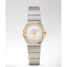 Omega Constellation Brushed Quarz Mini Pluma Replica Watches 123.25.24.60.55.011