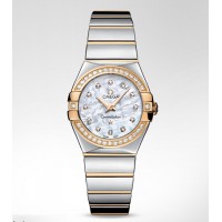 Omega Constellation Polished Quarz Small Replica Watches 123.25.27.60.55.007