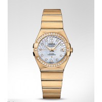 Omega Constellation Brushed Chronometer Replica Watches 123.55.27.20.55.002