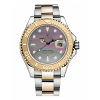 Rolex Yacht-Master Stainless Steel and Yellow Gold Dark mother of pearl dial 16623 DKMOP Replica