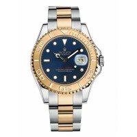 Rolex Yacht-Master Stainless Steel and Yellow Gold Blue dial 168623 BL Replica