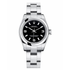 Rolex Oyster Perpetual No Date Stainless Steel Black dial 176200 Replica