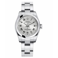 Rolex Oyster Perpetual No Date Stainless Steel Rhodium dia 176200 Replica