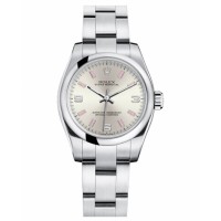 Rolex Oyster Perpetual Steel Silver dial Ladies replica watch 176200