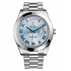 Replica Rolex Day Date II 218206 President Platinum Ice blue dial