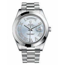 Replica Rolex Day Date II President Platinum Ice blue dial 218206