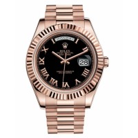Rolex Day Date II President Pink Gold 218235 Black dial Replica
