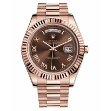 Rolex Day Date II President Pink Gold Brown dial 218235 BRRP Replica