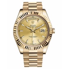 Rolex Day Date II 218238 CHIP President Yellow Gold Chamapgne dial Replica