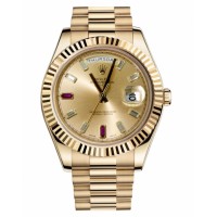 Rolex Day Date II President Yellow Gold 218238 CHRDP Champagne dial Replica