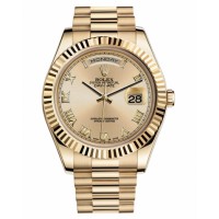 Rolex Day Date II President 218238 CHRP Yellow Gold Chamapgne dial Replica
