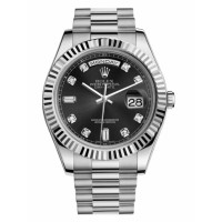 Rolex Day Date II President White Gold Black dial 218239 BKDP Replica