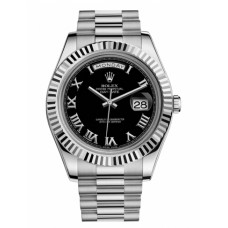 Rolex Day Date II President White Gold Black dial 218239 BKRP Replica
