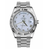 Rolex Day Date II President White Gold 218239 Ivory concentric circle dial Replica