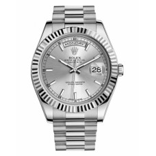 Rolex Day Date II President 218239 SIP White Gold Silver dial Replica