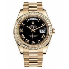 Rolex Day Date II President Yellow Gold 218348 BKRP Black dial Replica